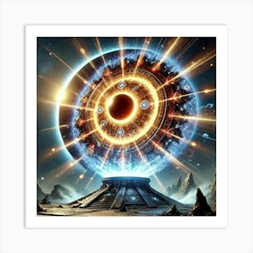 Eclipse Flare Celestial Surge Art Print