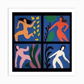 Women Dancing, Shape Study, The Matisse Inspired Art Collection 1 Art Print