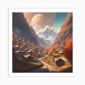 Village In The Mountains 8 Art Print