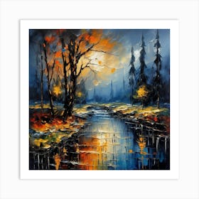 River In Autumn Art Print