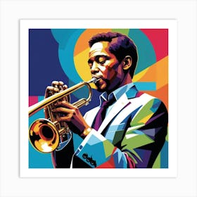 Albedobase Xl Geojazz Trumpet Musician Pop Art Wpaplogy 3 (1) Art Print