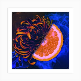 Oranges And Flowers Art Print