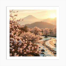 Sakura Blossoms In Spring Art Print