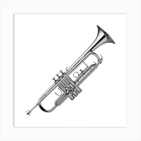 Trumpet Line Art 6 Art Print