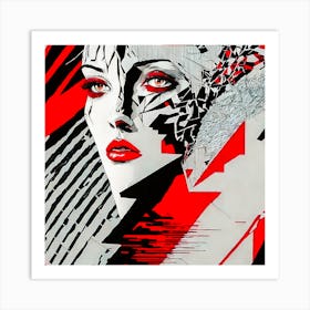 Lady In Red Art Print