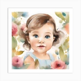 Lovely Baby Girl Art Print