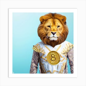 Bitcoin Lion Art Print