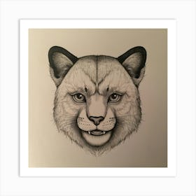 Lion Head Art Print