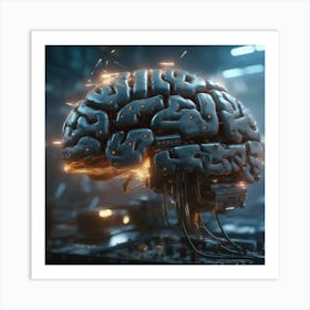 Futuristic Brain 8 Art Print