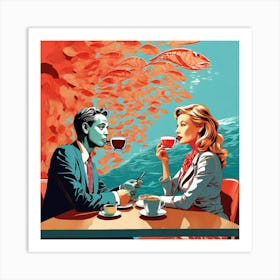 Coffee And Fish Art Print