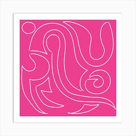 Pink Hare Art Print