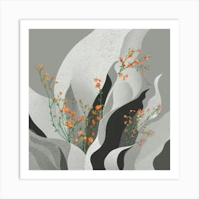 Flowers In The Wind Art Print