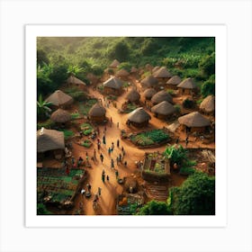 Village In Africa Art Print