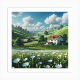 House In The Countryside 1 Art Print