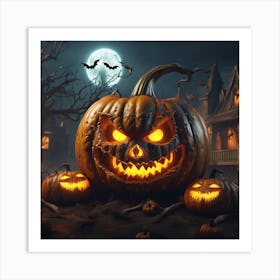 Halloween Pumpkin Art Print