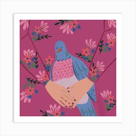 Safe In Your Arms Square Art Print