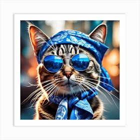 Cat With Sunglasses Art Print