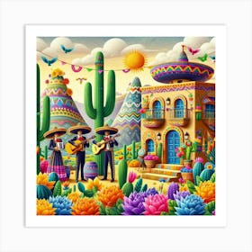 Mexican Folk Art Art Print