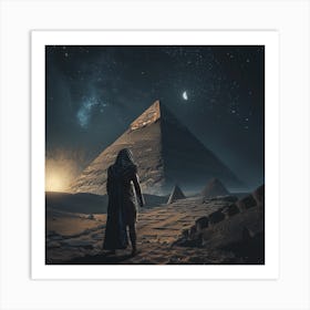 Egyptian Man In The Desert Art Print