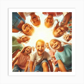 Children In A Circle 1 Art Print