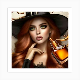 Halloween Witches Makeup Art Print