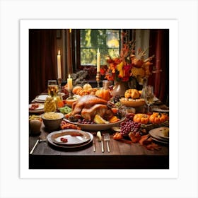 Firefly Elegant Thanksgiving Feast With Rustic Charm 98938 (2) Art Print