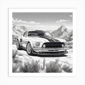 Ford Mustang 3 Art Print