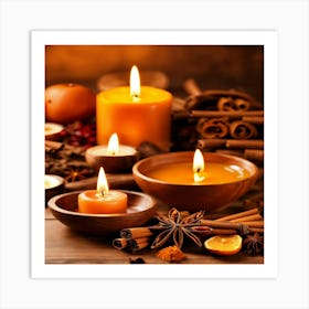 Candles And Spices Art Print