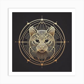 Gold Cat Art Print