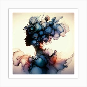 Abstract Portrait Of A Woman 10 Art Print