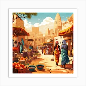 African Market Art Print