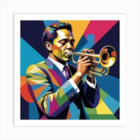 Albedobase Xl Geojazz Trumpet Musician Pop Art Wpaplogy 0 (1) Art Print