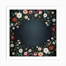 Floral Frame 3 Art Print