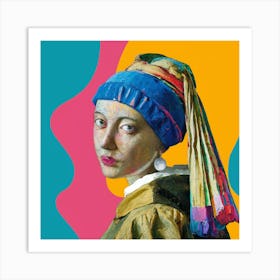Girl With A Pearl Earring 3 Art Print
