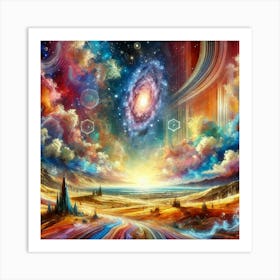 Galaxy Painting 16 Art Print