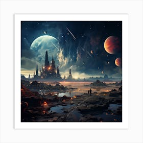 Space Landscape 2 Art Print