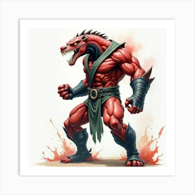 Mortal Kombat Ninja Fighter Concept Art (111) Art Print