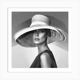 Woman In A Hat 9 Art Print