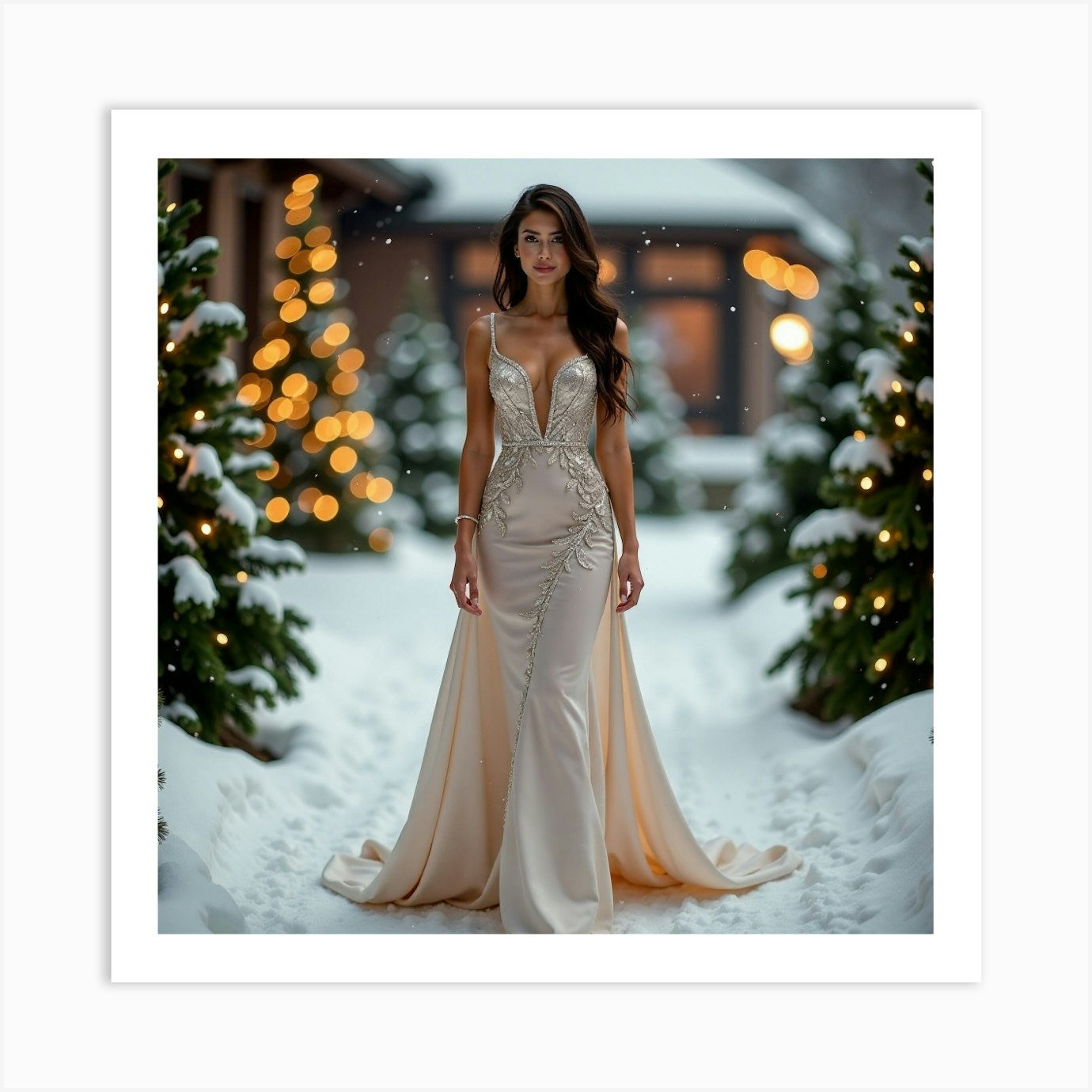 Mermaid Wedding Dress 8 Art Print by Nohacreations/artistrycreations