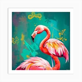 Flamingos 12 Art Print