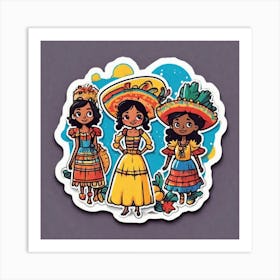 Mexican Girls 1 Art Print