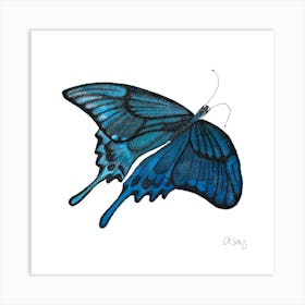 Blue Butterfly. 1 Art Print