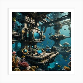 Underwater City 5 Art Print