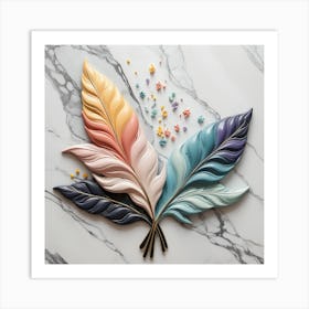 Colorful Feathers 2 Art Print