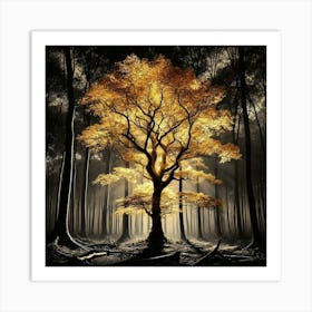 Tree In The Forest 27 Art Print