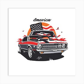 American Muscle Car 3 Art Print