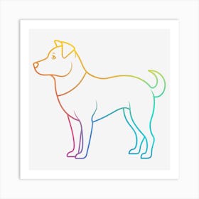 Rainbow Dog 7 Art Print