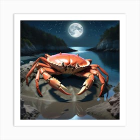 Crab At Night 20 Art Print