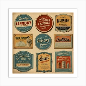 Default Default Vintage And Retro Laundry Advertising Aestethi 0 (3) Art Print