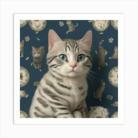 william morris Kitten Art Print